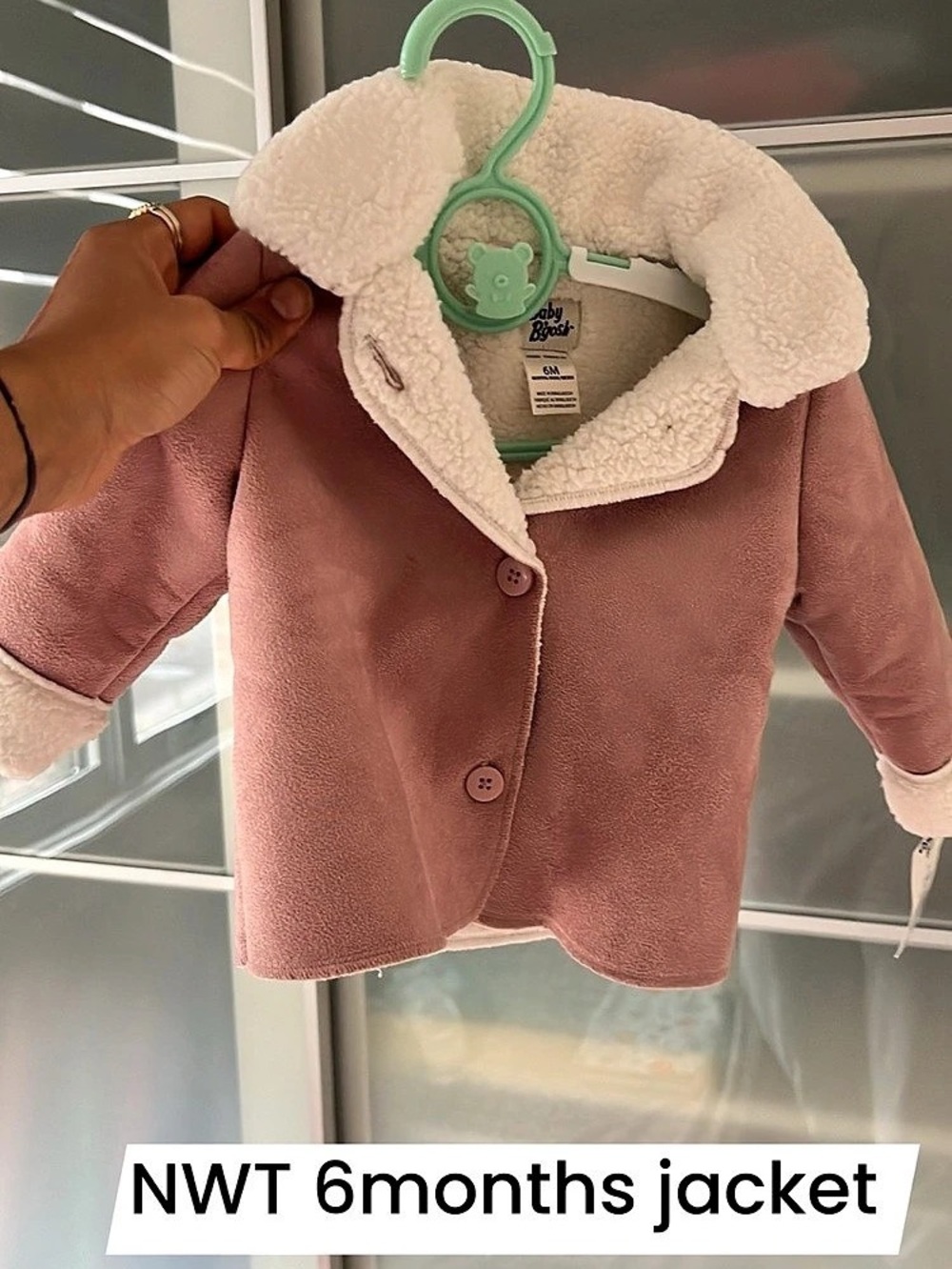 Baby Bgosh Pink & White Jacket Size 6M NWT